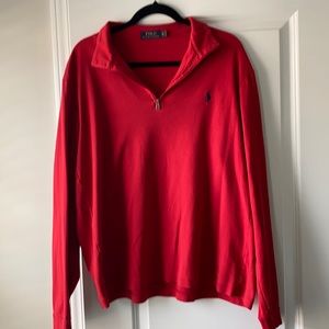 Long sleeve red Polo